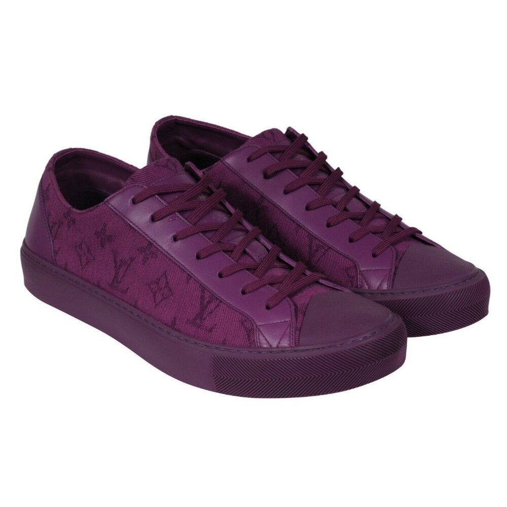 Louis Vuitton Tattoo Lv Logo Monogram Low Top Sneakers US 9 UK 8 Purple Trainers